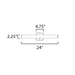 Maxim 52132 Rail 1-lt 24" LED Bath Bar, 3CCT Selectable