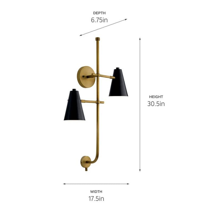Kichler 52174 Sylvia 2-lt 31" Tall Wall Sconce