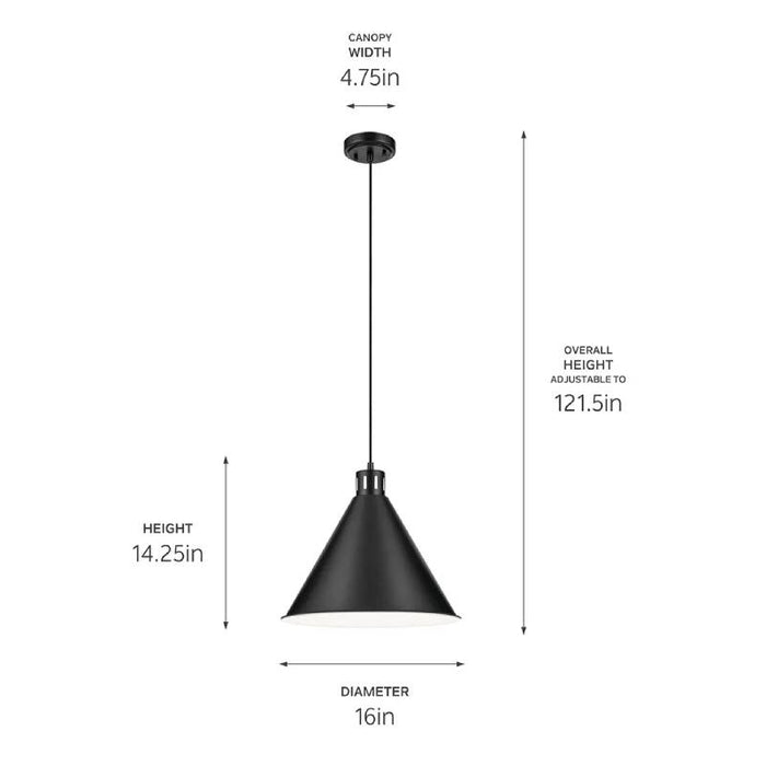 Kichler 52177 Zailey 1-lt 16" Pendant