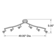 Access 52226LEDDLP Mirage 6-lt 49" LED Semi-Flush Spotlight