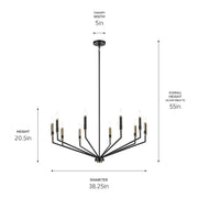 Kichler 52348 Armand 10-lt 38" Chandelier