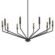 Kichler 52348 Armand 10-lt 38" Chandelier-Black with Bronze