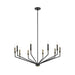 Kichler 52348 Armand 10-lt 38" Chandelier-Black with Bronze
