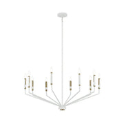 Kichler 52348 Armand 10-lt 38" Chandelier-White with Bronze
