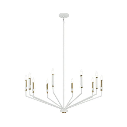 Kichler 52348 Armand 10-lt 38" Chandelier-White with Bronze