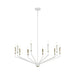 Kichler 52348 Armand 10-lt 38" Chandelier-White with Bronze
