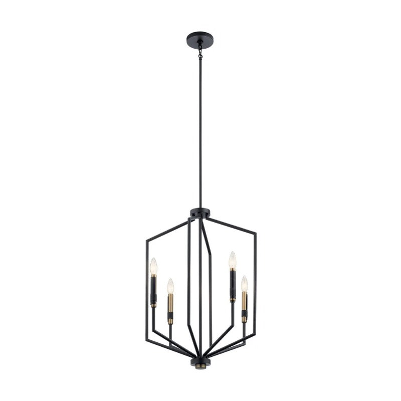 Kichler 52351 Armand 4-lt 19" Pendant-Black with Classic Bronze