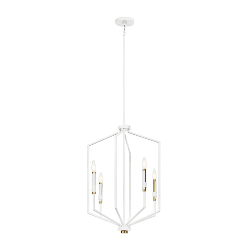 Kichler 52351 Armand 4-lt 19" Pendant-White with Classic Bronze