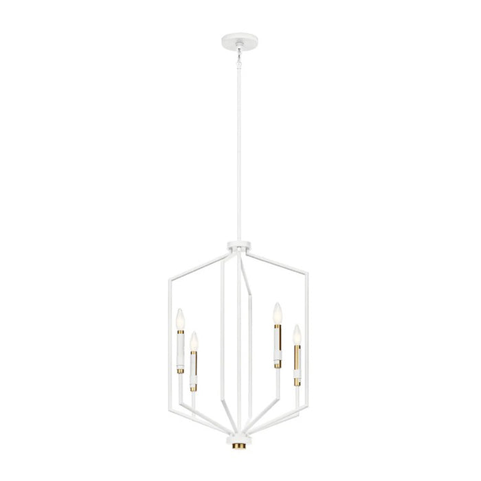 Kichler 52351 Armand 4-lt 19" Pendant-White with Classic Bronze