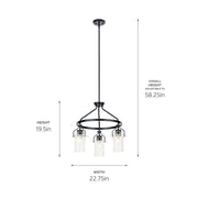 Kichler 52377 Everett 3-lt 23" Chandelier