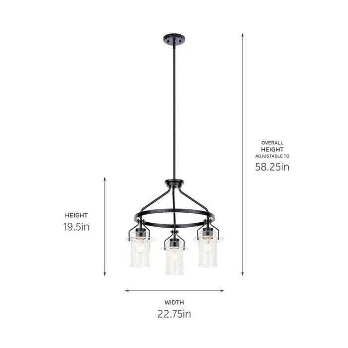 Kichler 52377 Everett 3-lt 23" Chandelier