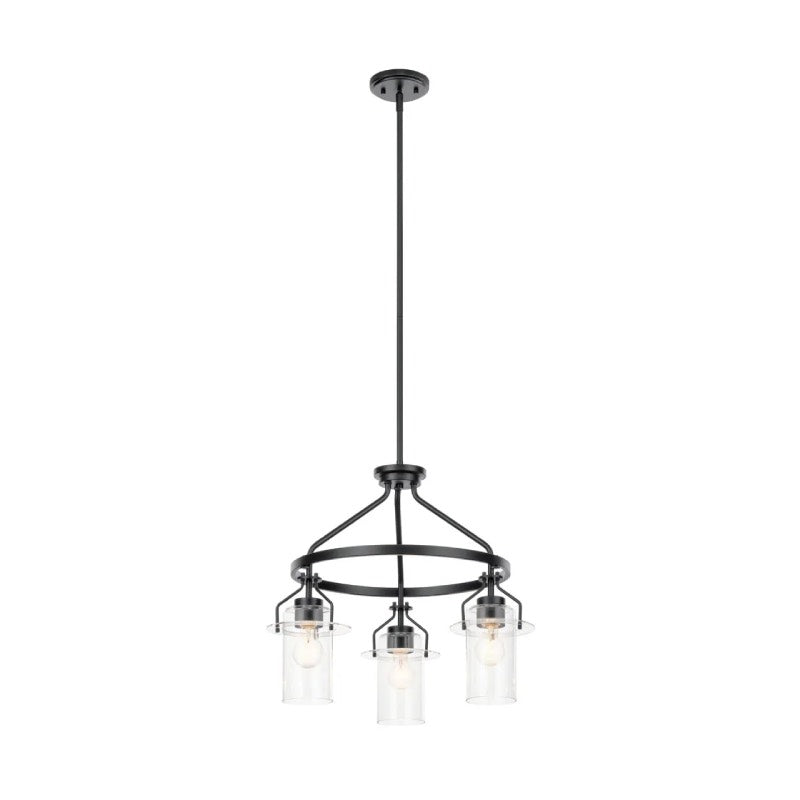 Kichler 52377 Everett 3-lt 23" Chandelier-Black