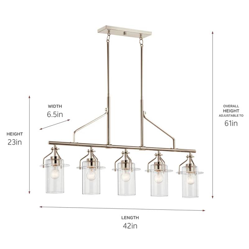 Kichler 52379 Everett 5-lt 42" Linear Chandelier