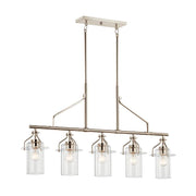 Kichler 52379 Everett 5-lt 42" Linear Chandelier-Polished Nickel