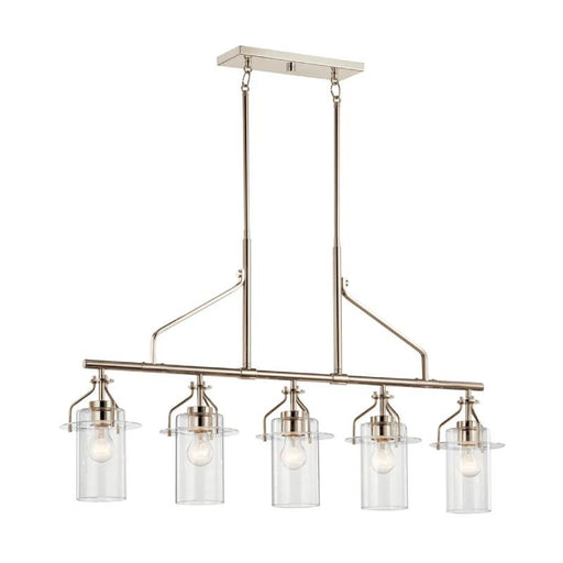 Kichler 52379 Everett 5-lt 42" Linear Chandelier-Polished Nickel