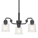 Kichler 52397 Aivian 3-lt 23" Chandelier-Black
