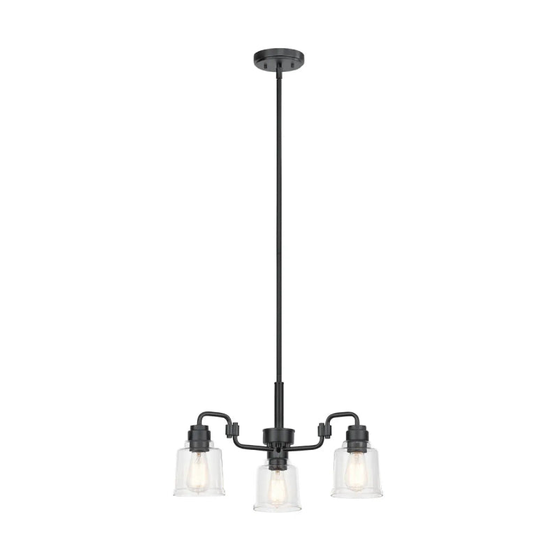 Kichler 52397 Aivian 3-lt 23" Chandelier-Black