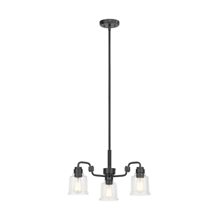 Kichler 52397 Aivian 3-lt 23" Chandelier-Black