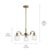 Kichler 52397 Aivian 3-lt 23" Chandelier
