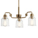 Kichler 52397 Aivian 3-lt 23" Chandelier-Weathered Brass