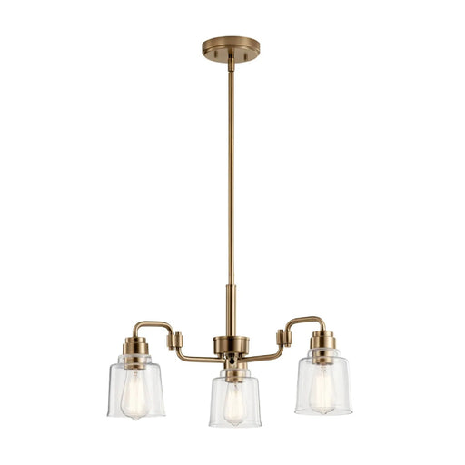 Kichler 52397 Aivian 3-lt 23" Chandelier-Weathered Brass