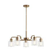 Kichler 52398 Aivian 5-lt 30" Chandelier-Weathered Brass