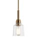 Kichler 52399 Aivian 1-lt 5" Pendant-Weathered Brass