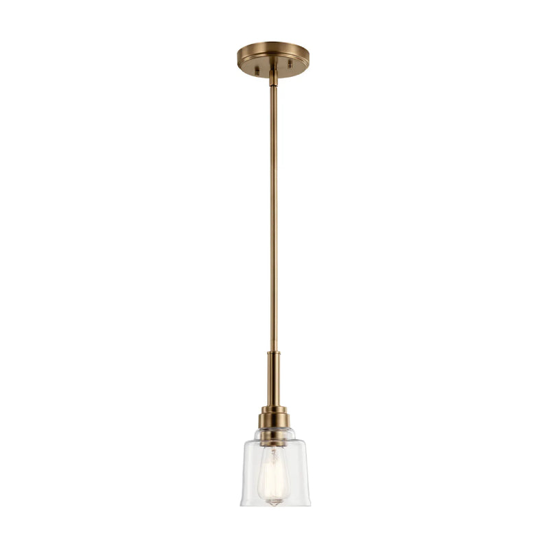 Kichler 52399 Aivian 1-lt 5" Pendant-Weathered Brass