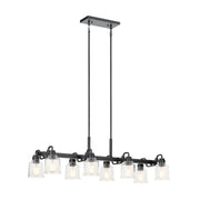 Kichler 52400 Aivian 8-lt 42" Linear Chandelier-Black