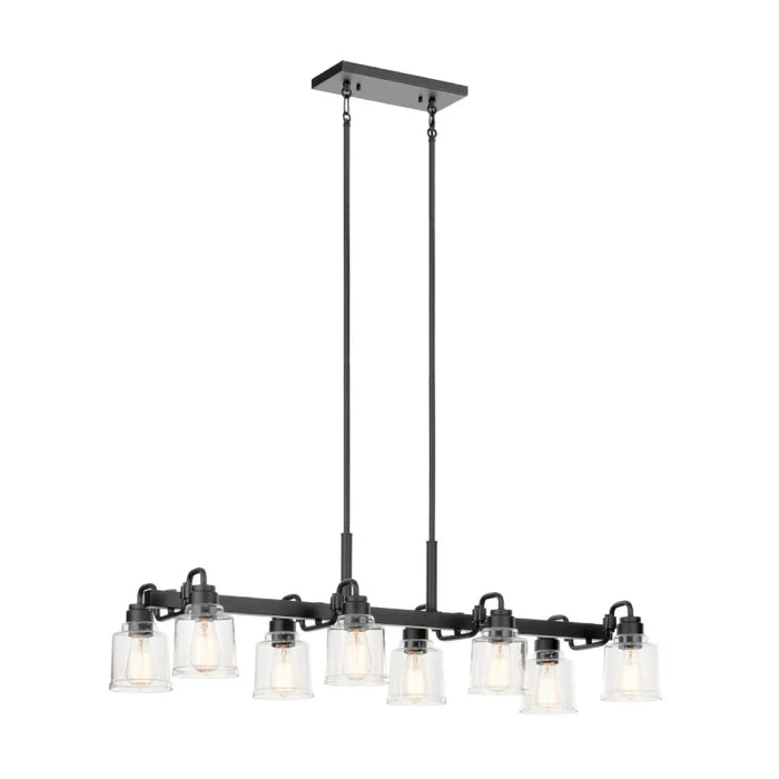 Kichler 52400 Aivian 8-lt 42" Linear Chandelier-Black