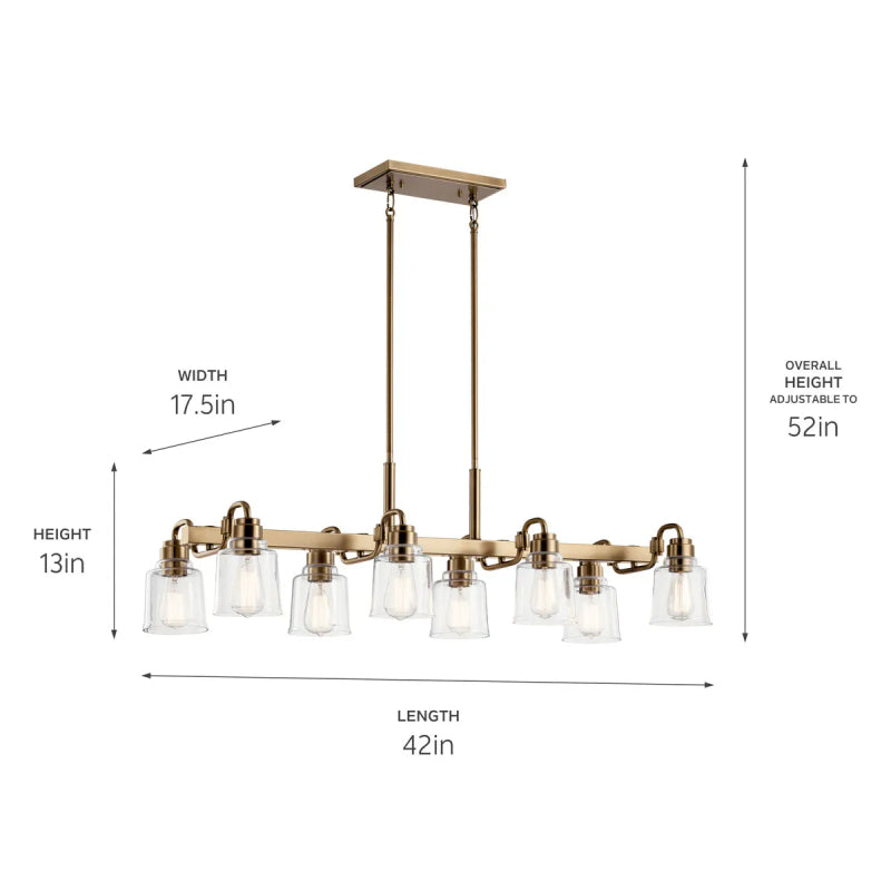 Kichler 52400 Aivian 8-lt 42" Linear Chandelier