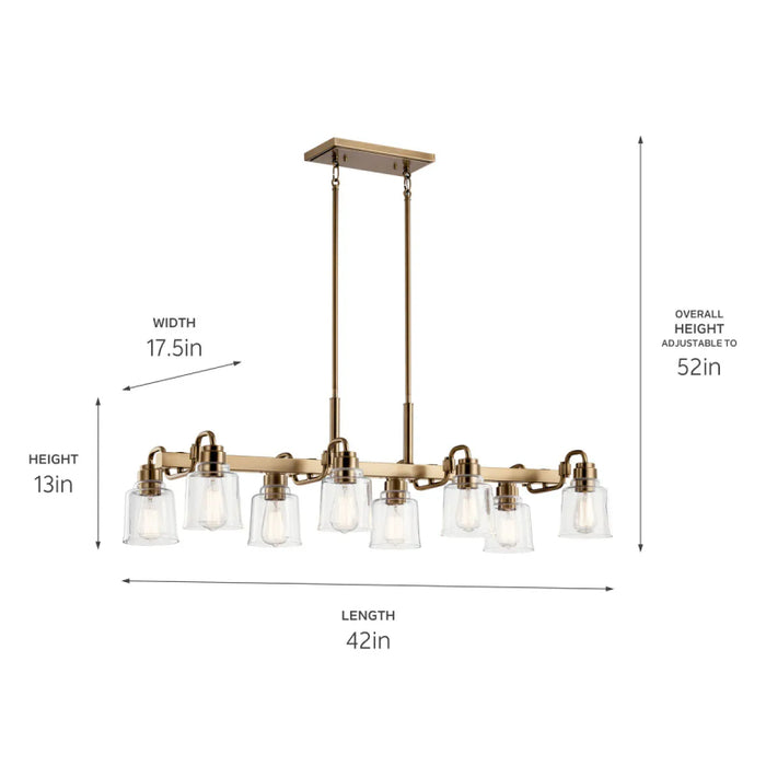 Kichler 52400 Aivian 8-lt 42" Linear Chandelier