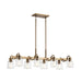 Kichler 52400 Aivian 8-lt 42" Linear Chandelier-Weathered Brass