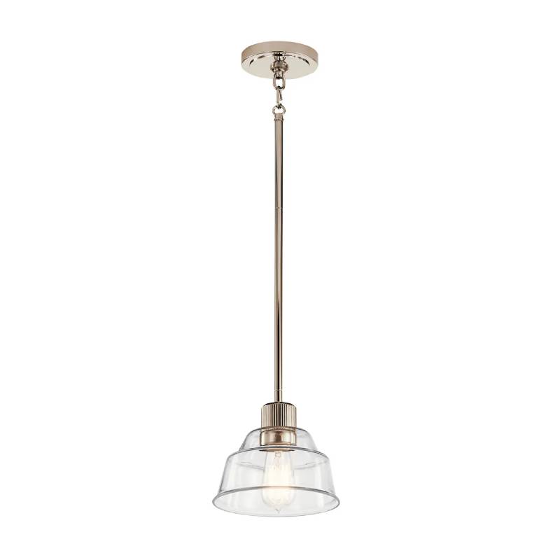 Kichler 52405 Eastmont 1-lt 8" Mini Pendant-Polished Nickel