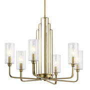 Kichler 52411 Kimrose 6-lt 27" Chandelier-Brushed Natural Brass