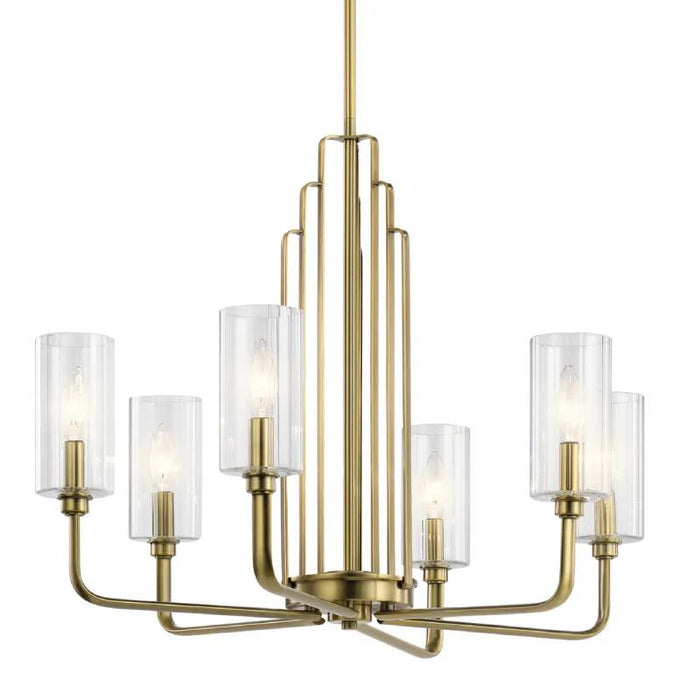 Kichler 52411 Kimrose 6-lt 27" Chandelier-Brushed Natural Brass