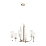 Kichler 52411 Kimrose 6-lt 27" Chandelier-Polished Nickel