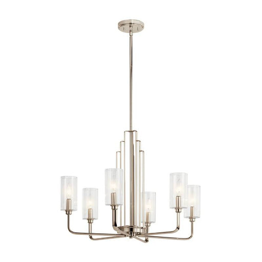 Kichler 52411 Kimrose 6-lt 27" Chandelier-Polished Nickel
