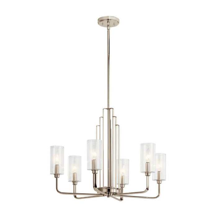 Kichler 52411 Kimrose 6-lt 27" Chandelier-Polished Nickel