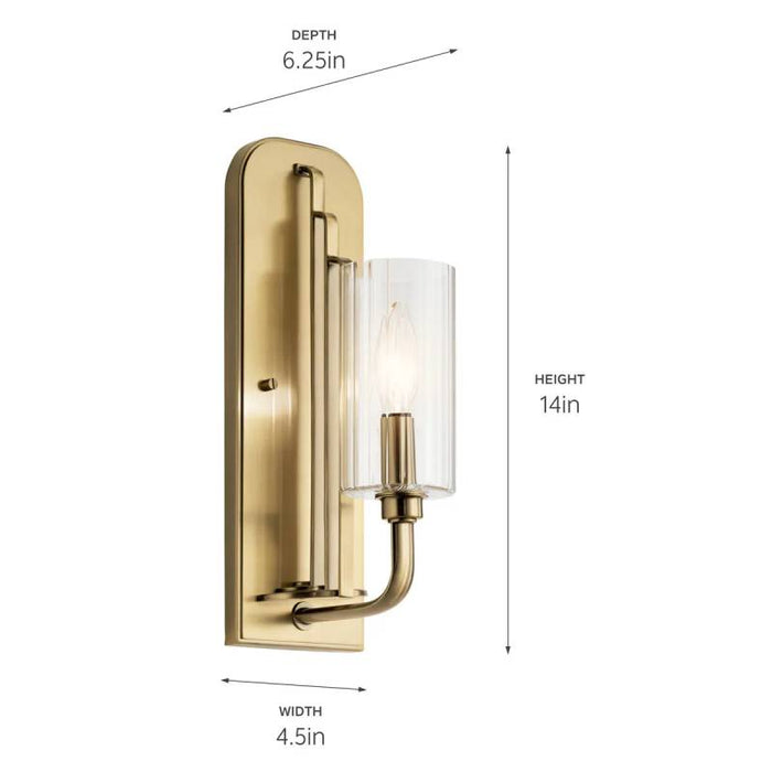 Kichler 52415 Kimrose 1-lt 14" Tall Wall Sconce