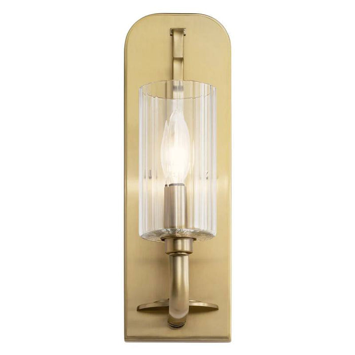 Kichler 52415 Kimrose 1-lt 14" Tall Wall Sconce-Brushed Natural Brass