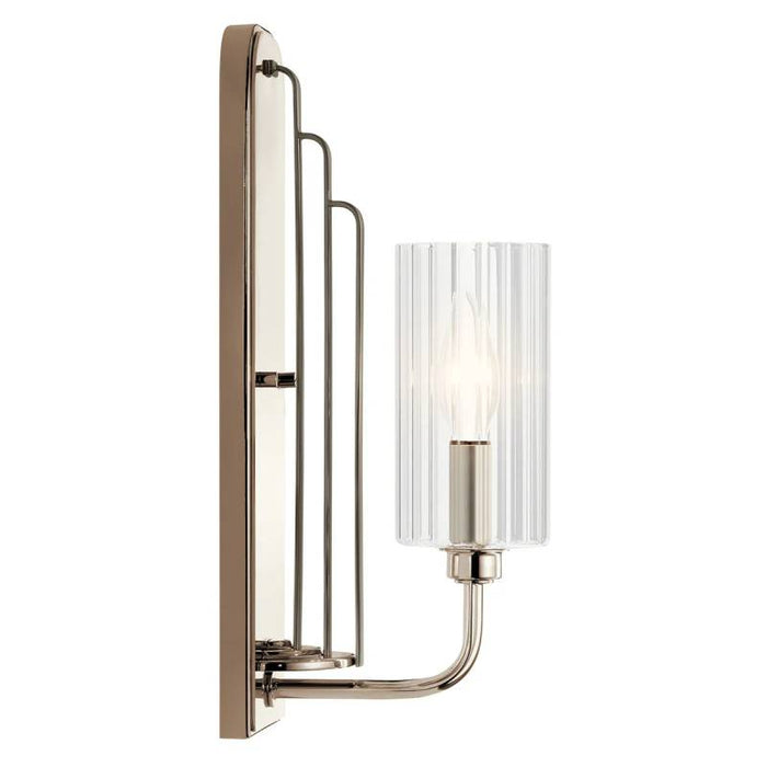 Kichler 52415 Kimrose 1-lt 14" Tall Wall Sconce-Polished Nickel
