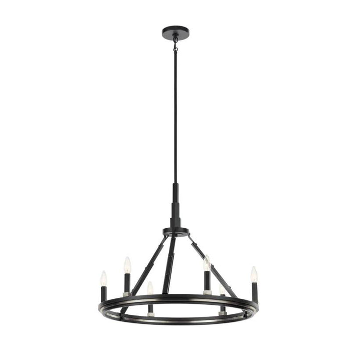 Kichler 52420 Emmala 6-lt 27" Chandelier-Black