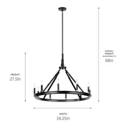 Kichler 52421 Emmala 10-lt 34" Chandelier