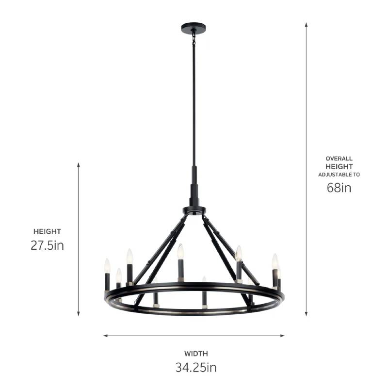 Kichler 52421 Emmala 10-lt 34" Chandelier
