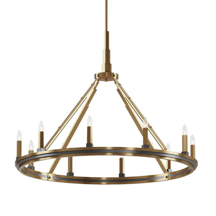 Kichler 52421 Emmala 10-lt 34" Chandelier-Brushed Natural Brass