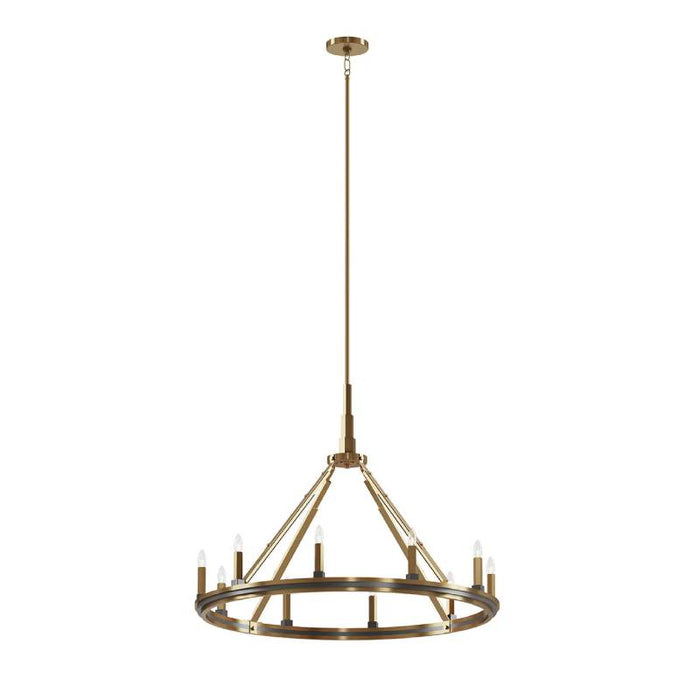 Kichler 52421 Emmala 10-lt 34" Chandelier-Brushed Natural Brass
