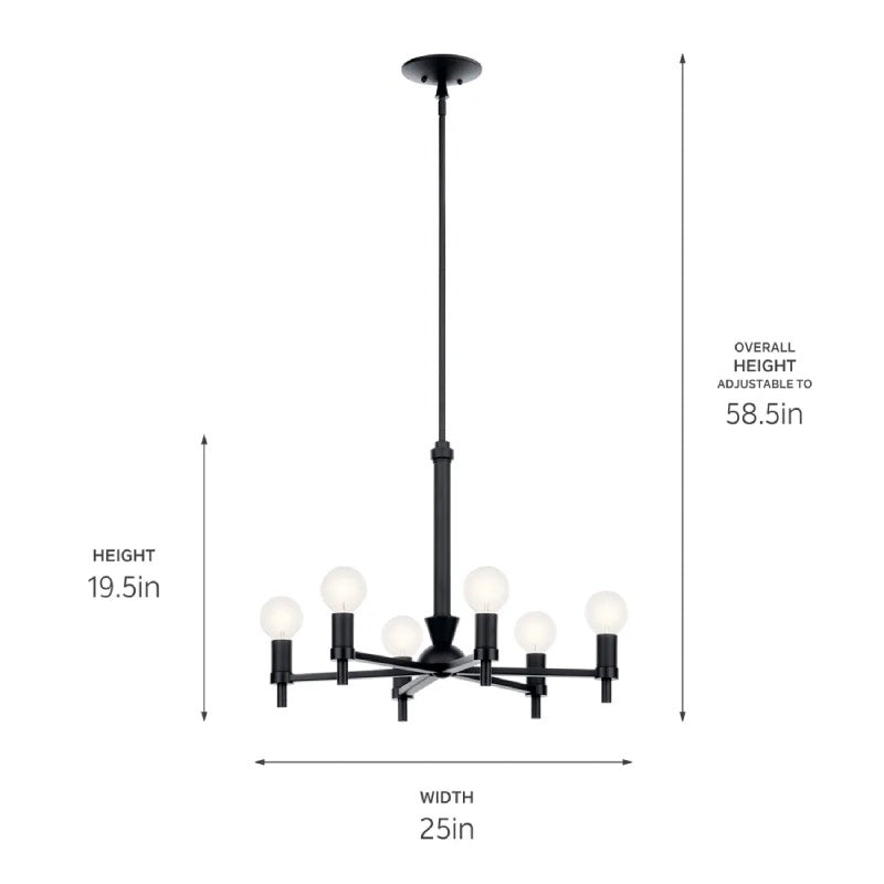 Kichler 52424 Torvee 6-lt 25" Chandelier