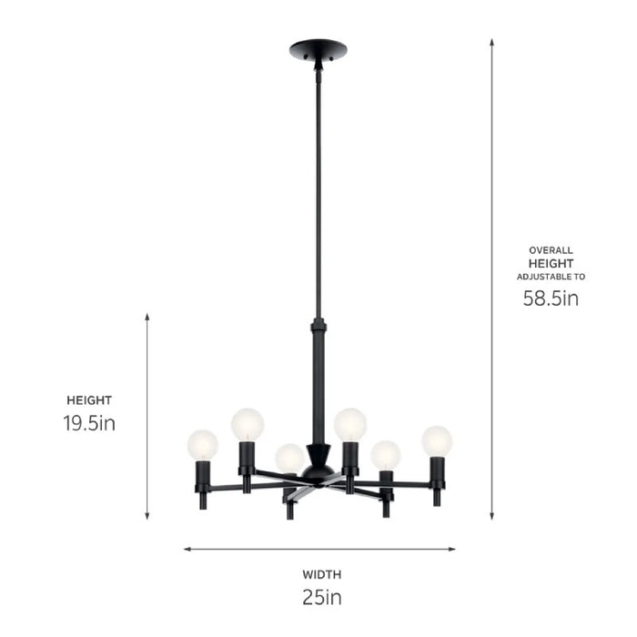 Kichler 52424 Torvee 6-lt 25" Chandelier