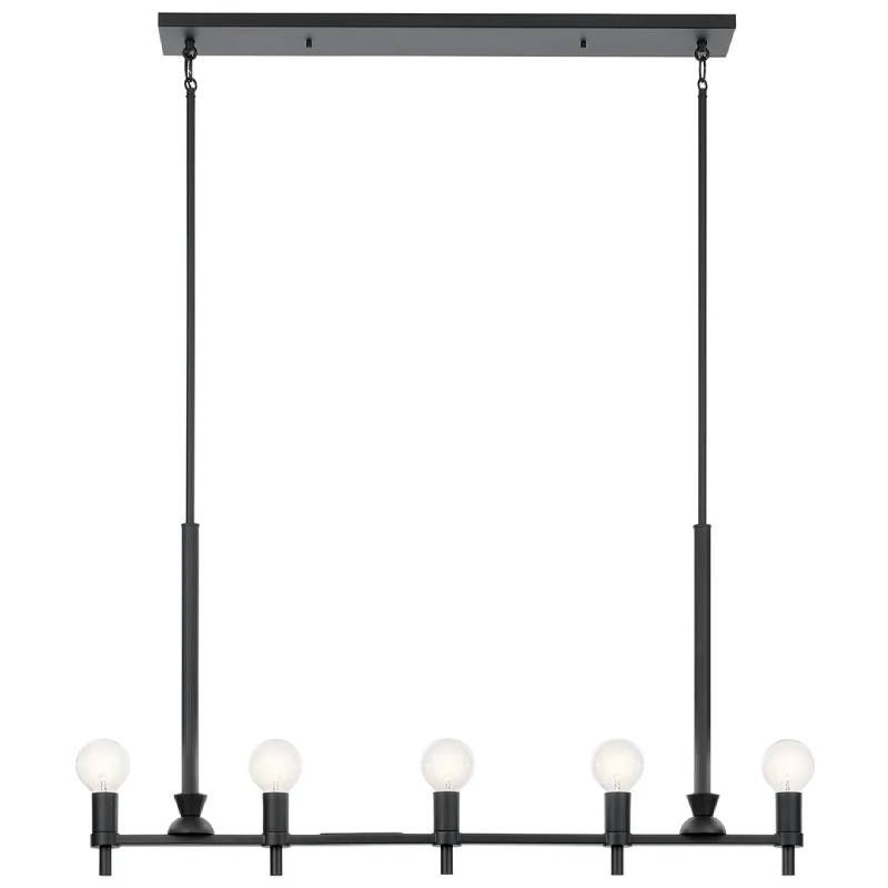 Kichler 52425 Torvee 5-lt 42" Linear Chandelier-Black